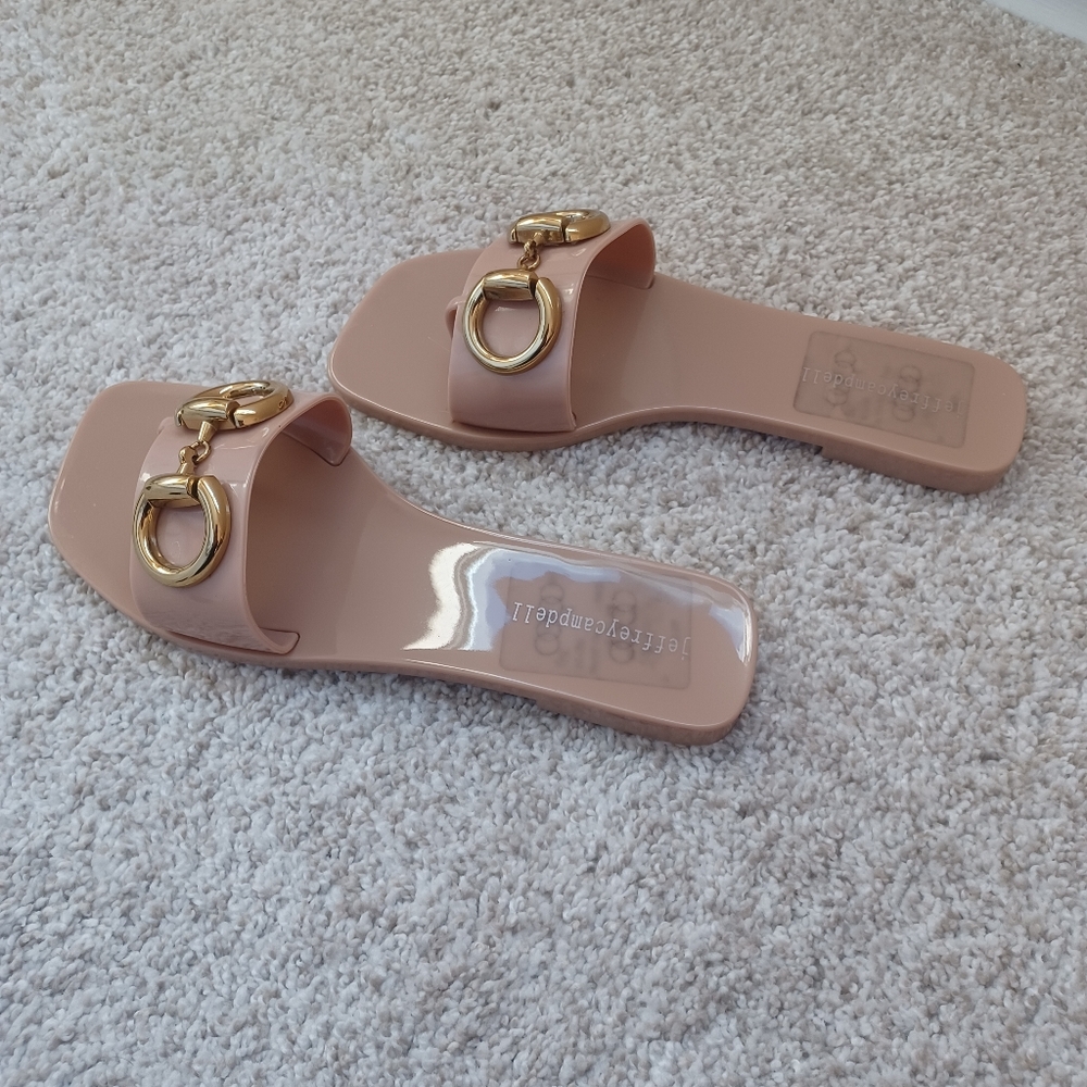 Jeffrey Campbell Annia Horsebit Sandal in Natural - Size 6 - Picture 3 of 16